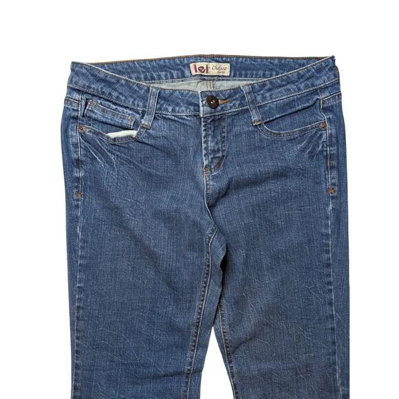 VTG 90s l.e.i. Chelsea Low Rise Bootcut Flair Raw Hem Jeans Y2K Grunge - Picture 3 of 8